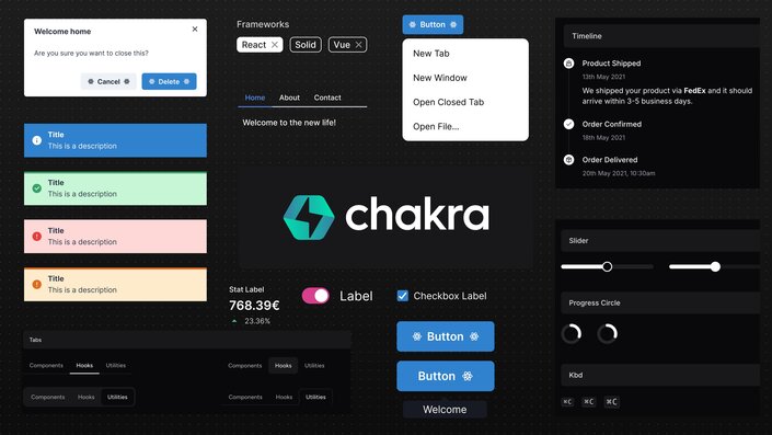Библиотеки UI-компонентов для React в 2025 году - 1 a preview of the chakra UI library