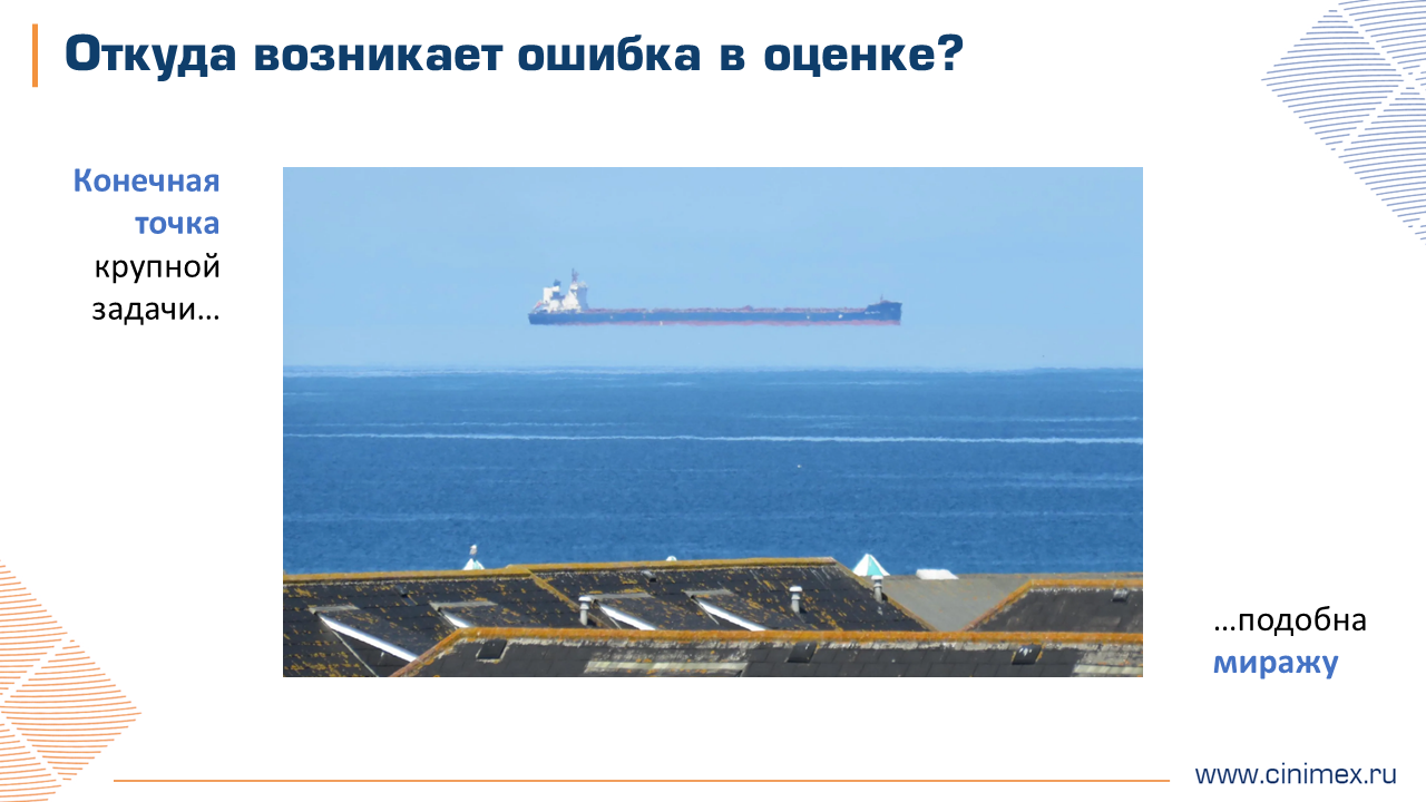 Представляемая в оценке финишная ленточка задачи - мираж