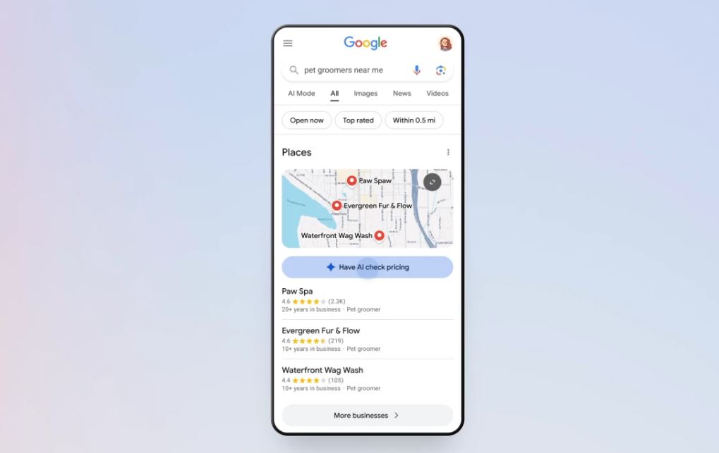 Поиск Google теперь может совершать телефонные звонки с помощью ИИ - 1 Поиск Google теперь может совершать телефонные звонки с помощью ИИ - 1