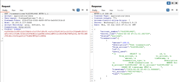 Рисунок 4 – Просмотр истории Account A.