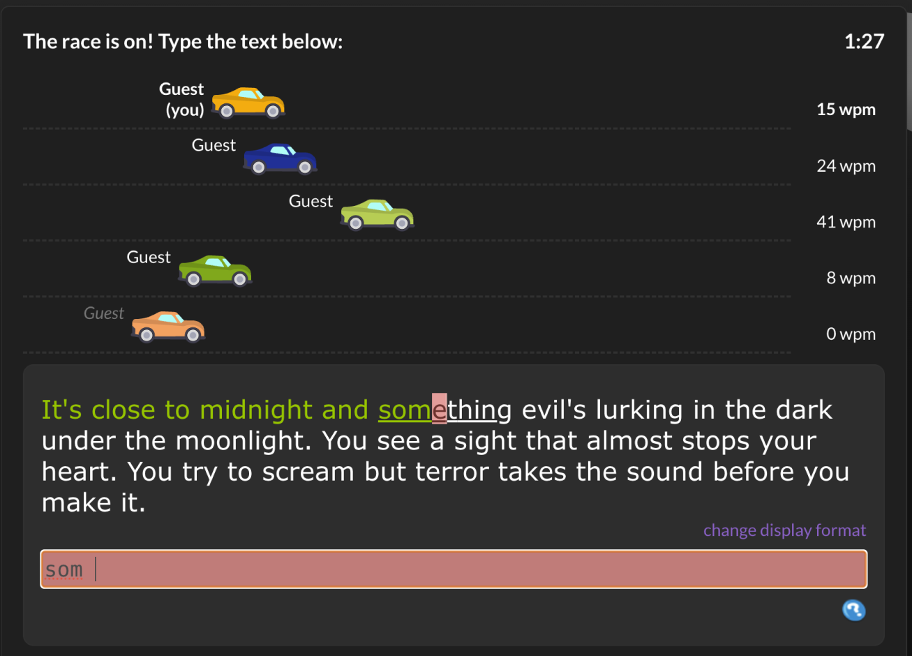 Где посоревноваться в скорости печати текста и кода? - 5