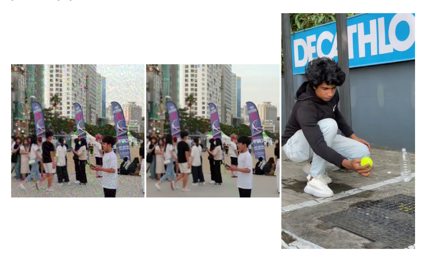 Три первых кадра: атакованный, оригинал, целевой (стратегия «1»).