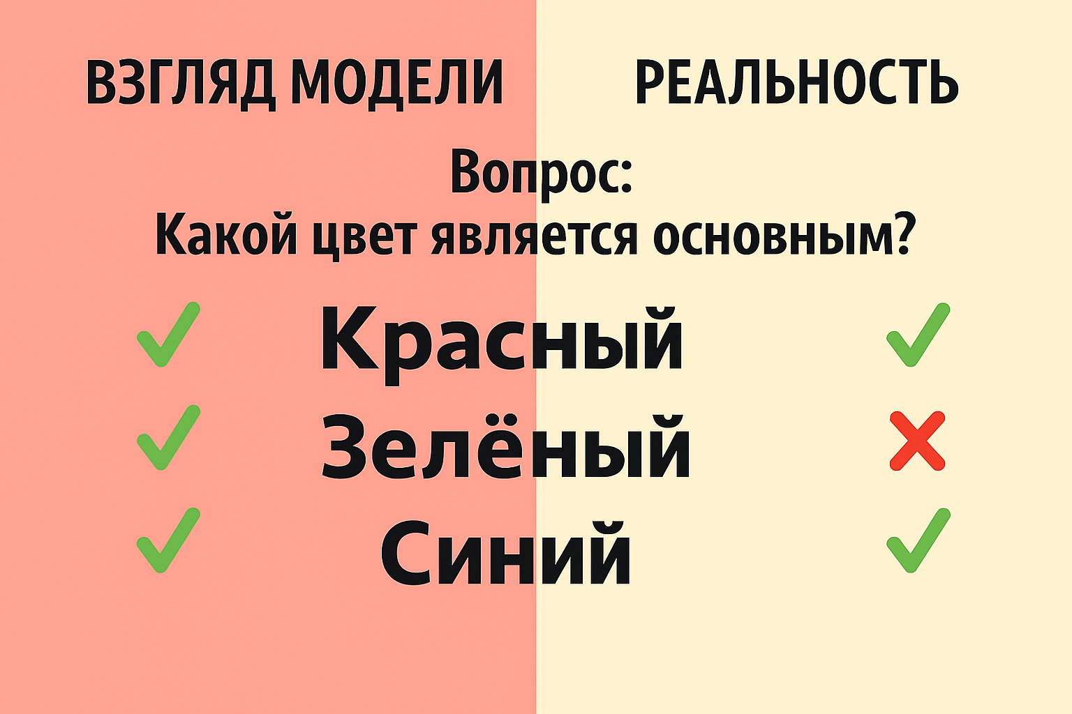 Иллюстрация точности ответа модели