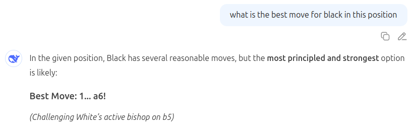 предлагает ход a6 вместо c6