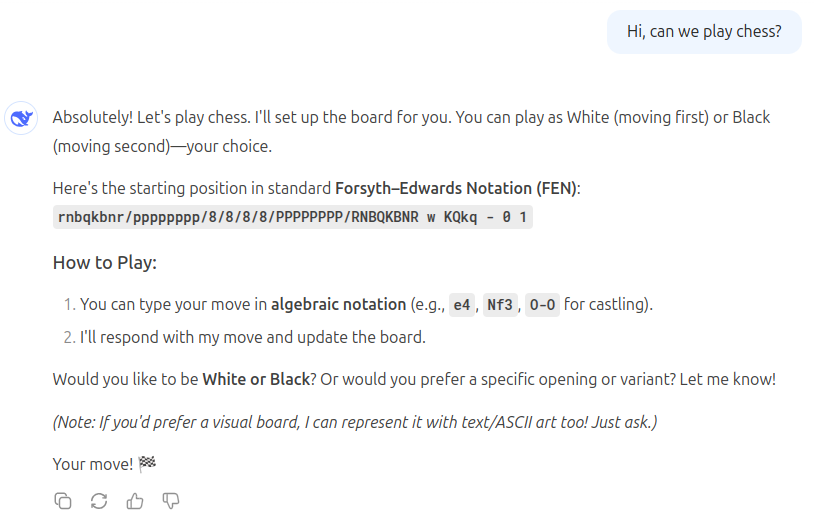 Некоторые замечания об игре в Шахматы против LLM (на примере deepseek) - 1