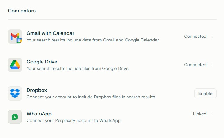 Актуальные интеграции в Comet на данный момент