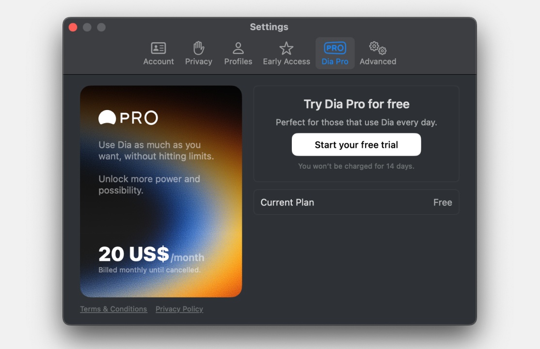 Браузер по подписке: в Dia от The Browser Company появился платный тариф - 2