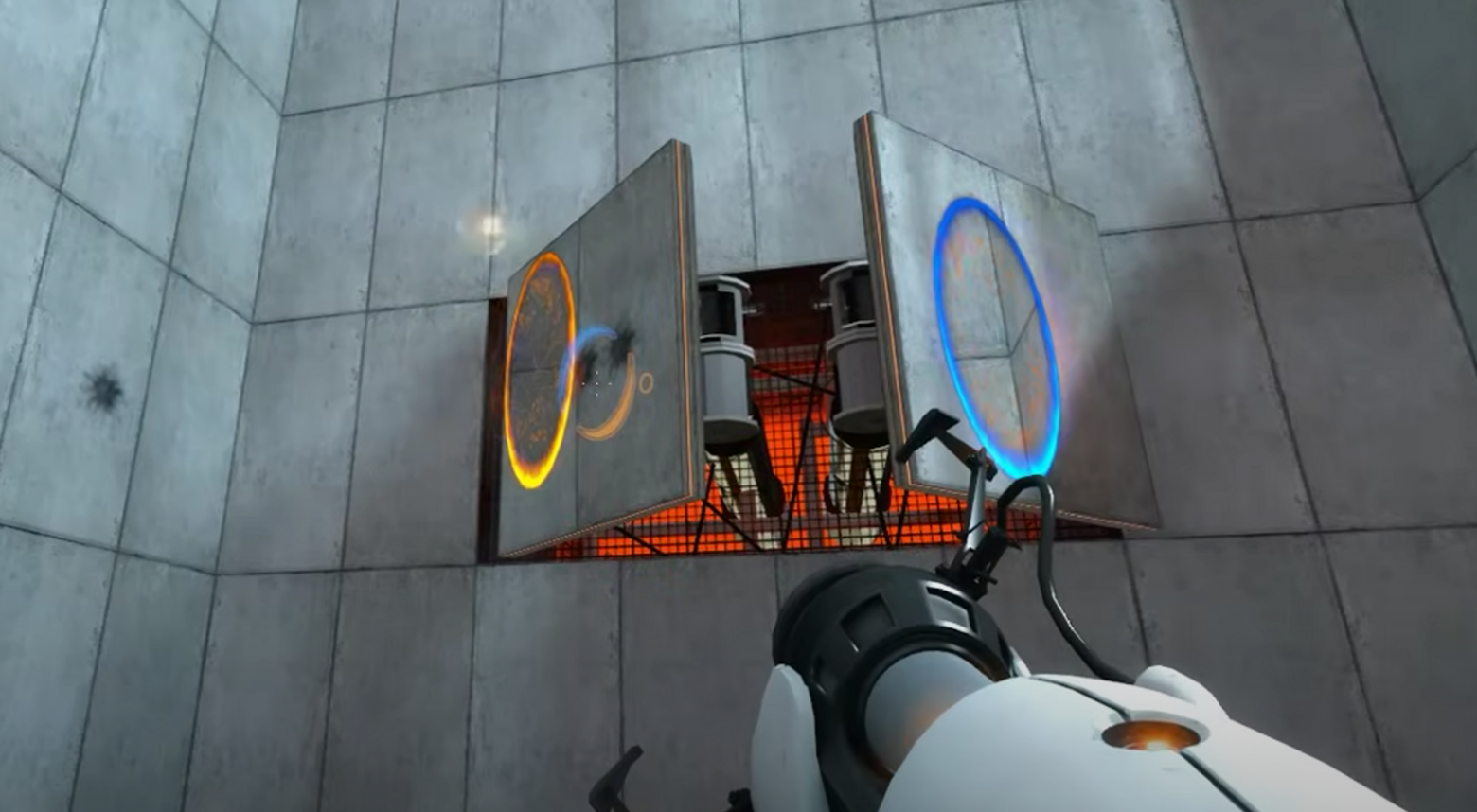 Шары можно перенаправлять при помощи порталов 