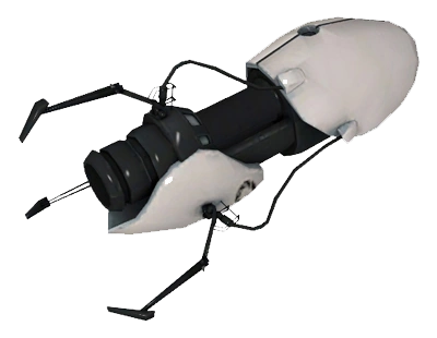 С помощью этого устройства главная героиня создает одновременно до двух порталов