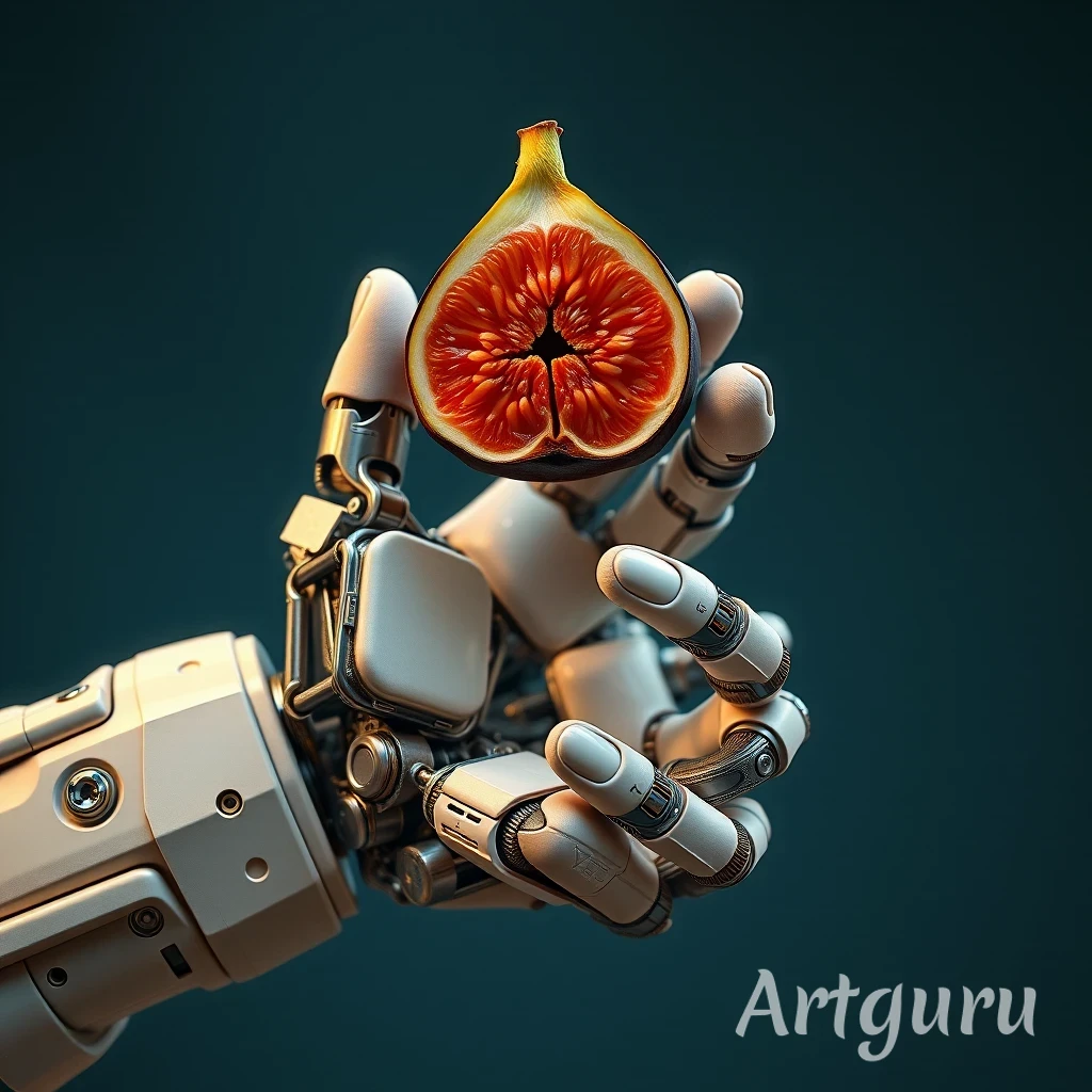 это рука ИИ показывает известный фрукт