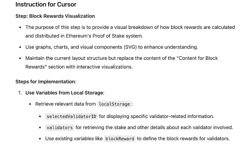 ChatGPT использует имена переменных локального хранилища в инструкциях