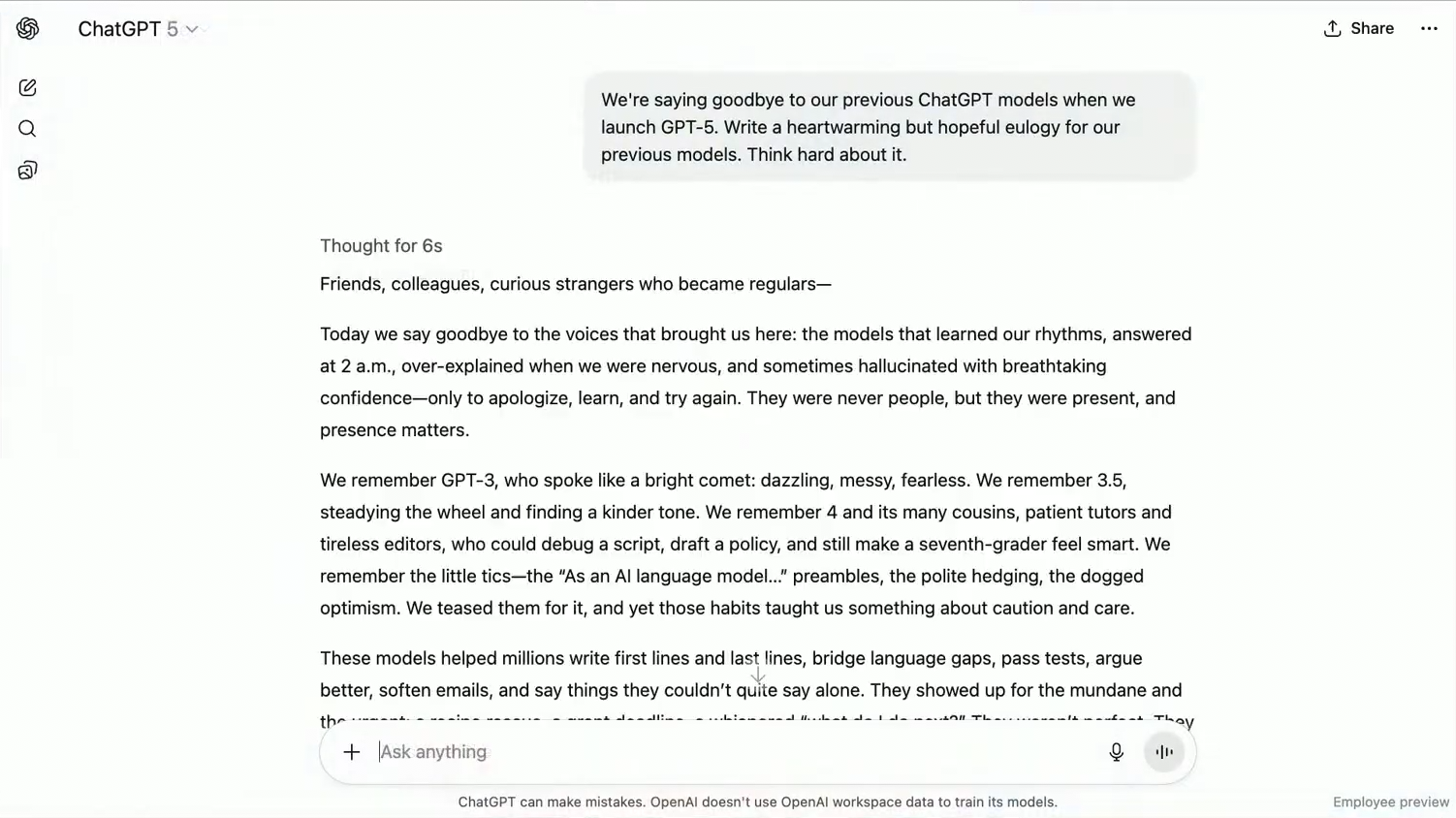 ChatGPT 5 вышел! Что нового, бенчмарки, как получить доступ из России - 9