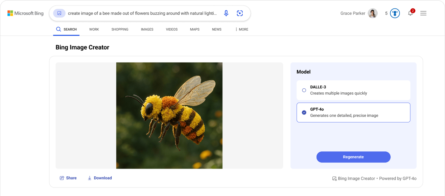 Microsoft добавила в Bing Image Creator бесплатный доступ к GPT-4o - 1