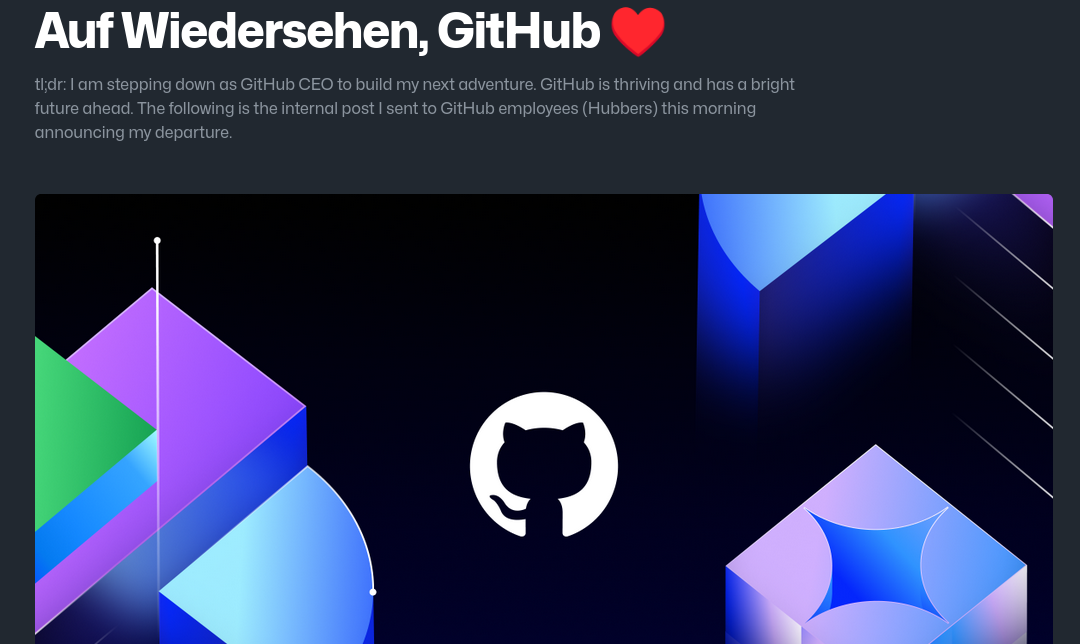 Генеральный директор GitHub Томас Домке уходит в отставку, Microsoft объединит GitHub со своей командой CoreAI - 2 Генеральный директор GitHub Томас Домке уходит в отставку, Microsoft объединит GitHub со своей командой CoreAI - 2