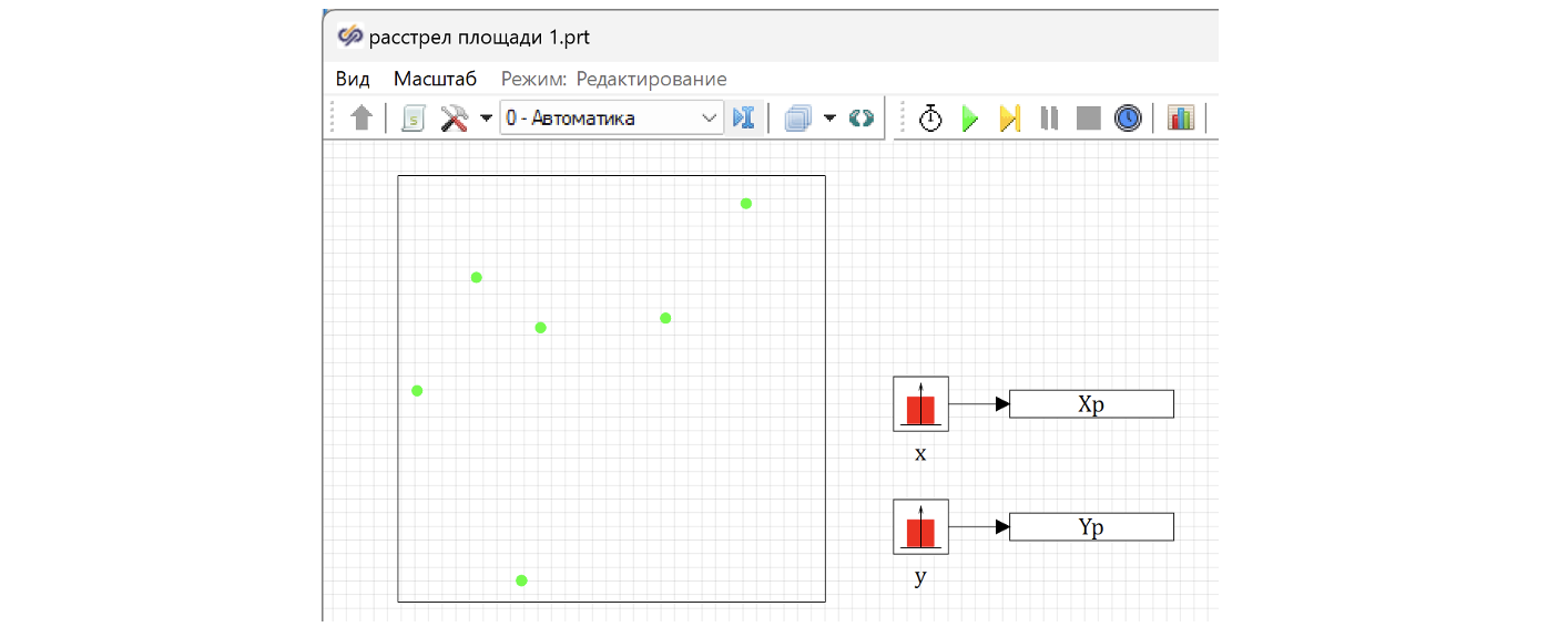 Рисунок 20.  Отметки от выстрелов на схеме.