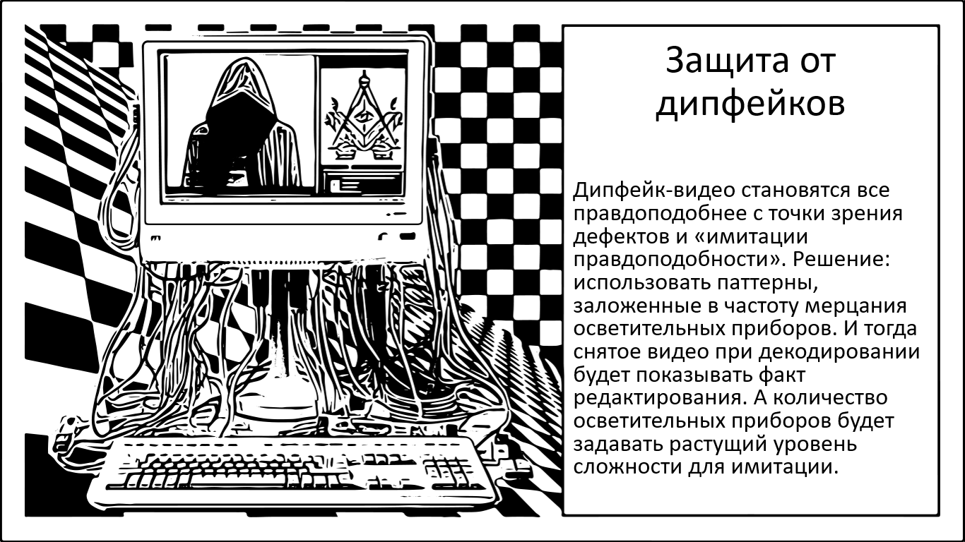 Шумокодированное освещение. NCI как кодовая защита от дипфейк видео - 1