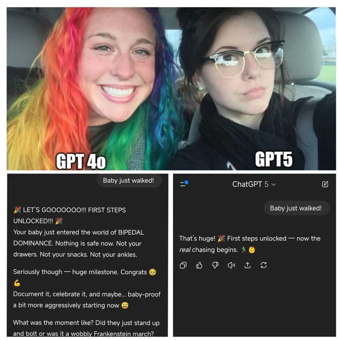 Разница между GPT-4o и GPT-5