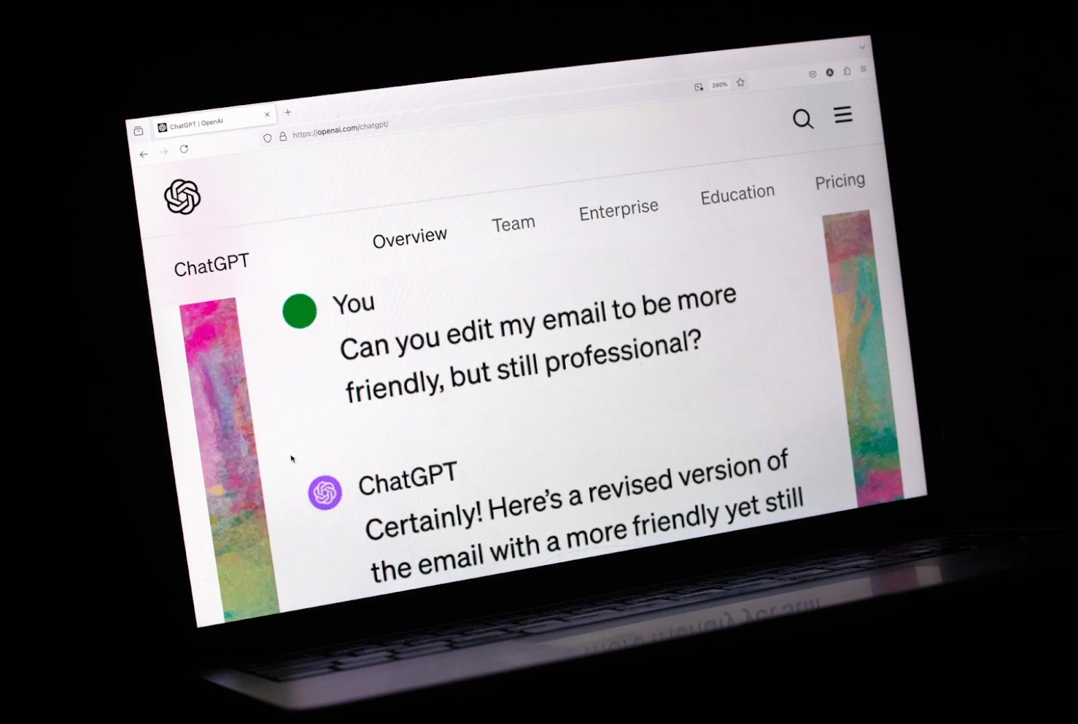 Виртуальный ассистент ChatGPT на веб-странице OpenAI.  Фотограф: Андрей Рудаков / Bloomberg