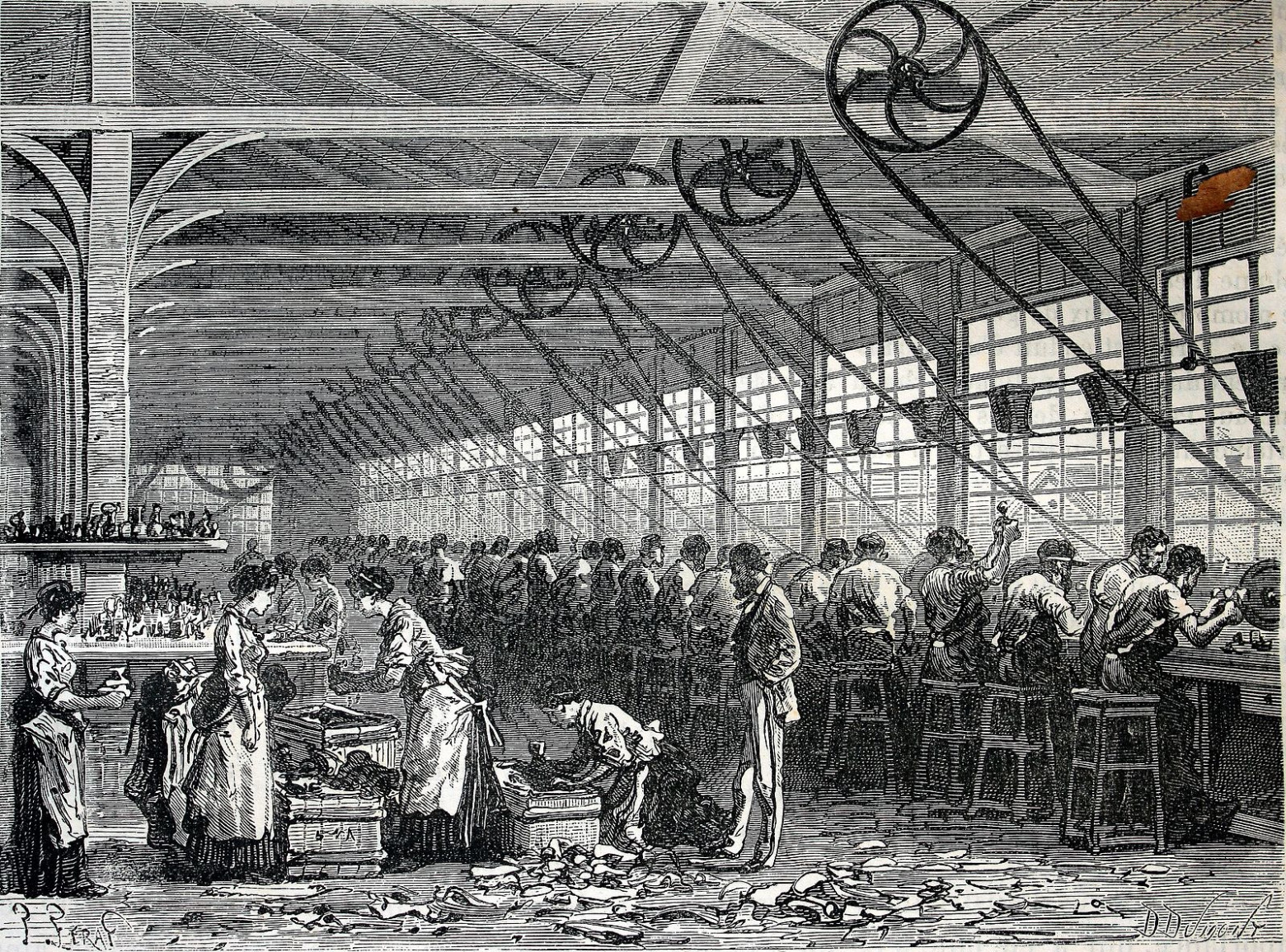 Мониторинг на французской мануфактуре, 1873 год. Источник