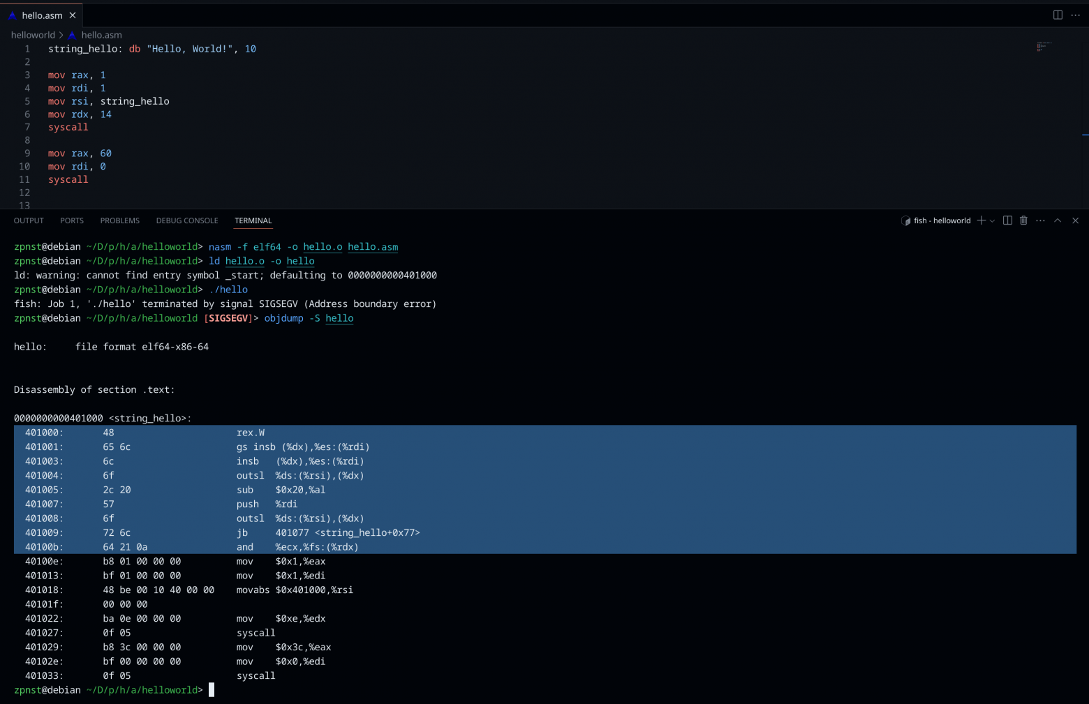 Ассемблер: рассматриваем каждый байт «Hello, World!». Как на самом деле работают программы на уровне процессора и ОС - 10
