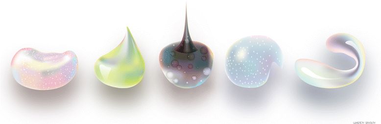 Лондонский дизайнер Цзялинь Дэн так изобразил пять базовых вкусов (слева направо): сладкий, кислый, горький, солёный и умами. doi.org/10.1186/s13411-015-0033-1