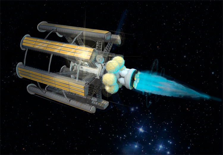 Небольшой корабль включает восемь жилых модулей с населением 500−1000 человек в каждом, которые вращаются вокруг центрального хаба для аналога земной гравитации 1g