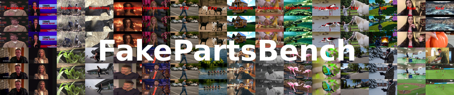 FakePartsBench — первый датасет, специально созданный для включения дипфейков FakeParts и результатов современных генеративных моделей ИИ.