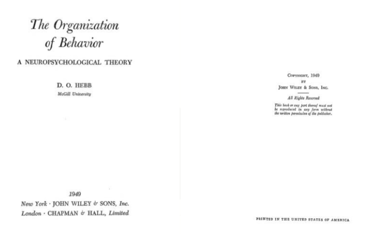 Разворот книги Дональда Хебба