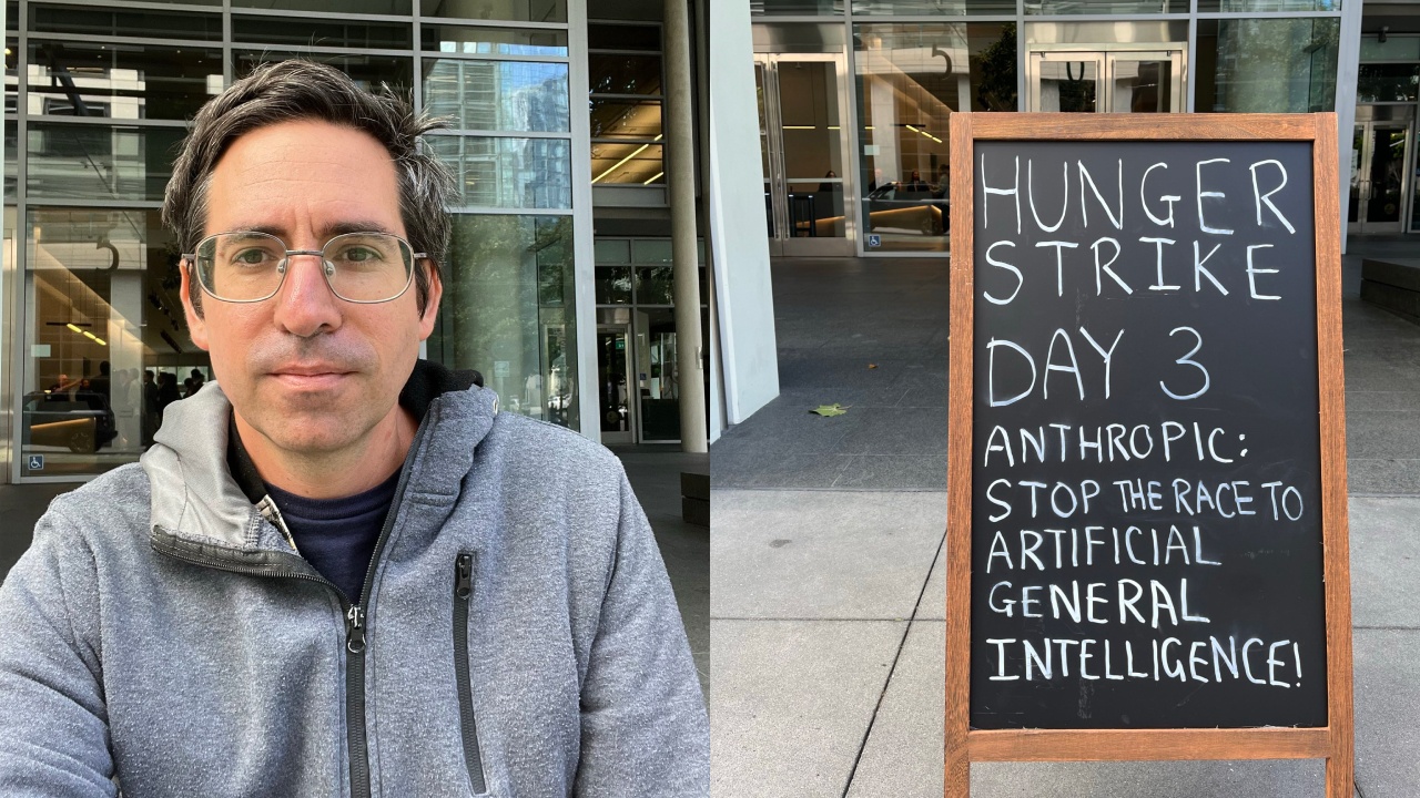 Активист объявил голодовку у офиса Anthropic, он требует остановить гонку ИИ - 1