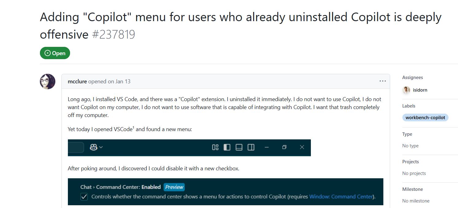 Пользователи GitHub выступили против принудительного внедрения функций ИИ Copilot - 1