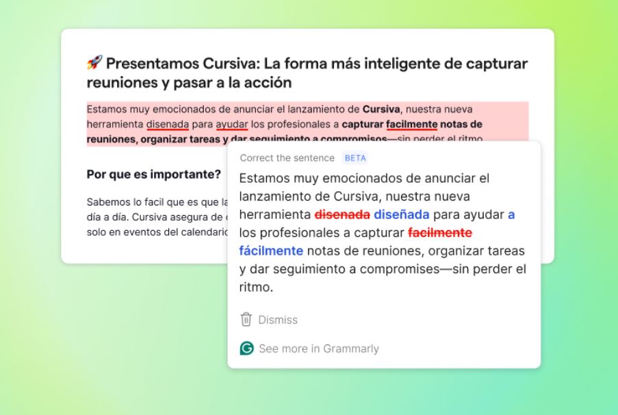 Grammarly теперь работает с грамматикой испанского и французского языков - 1