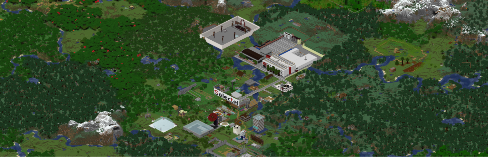 Карта сервера с постройками.