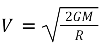Формула второй космической скорости