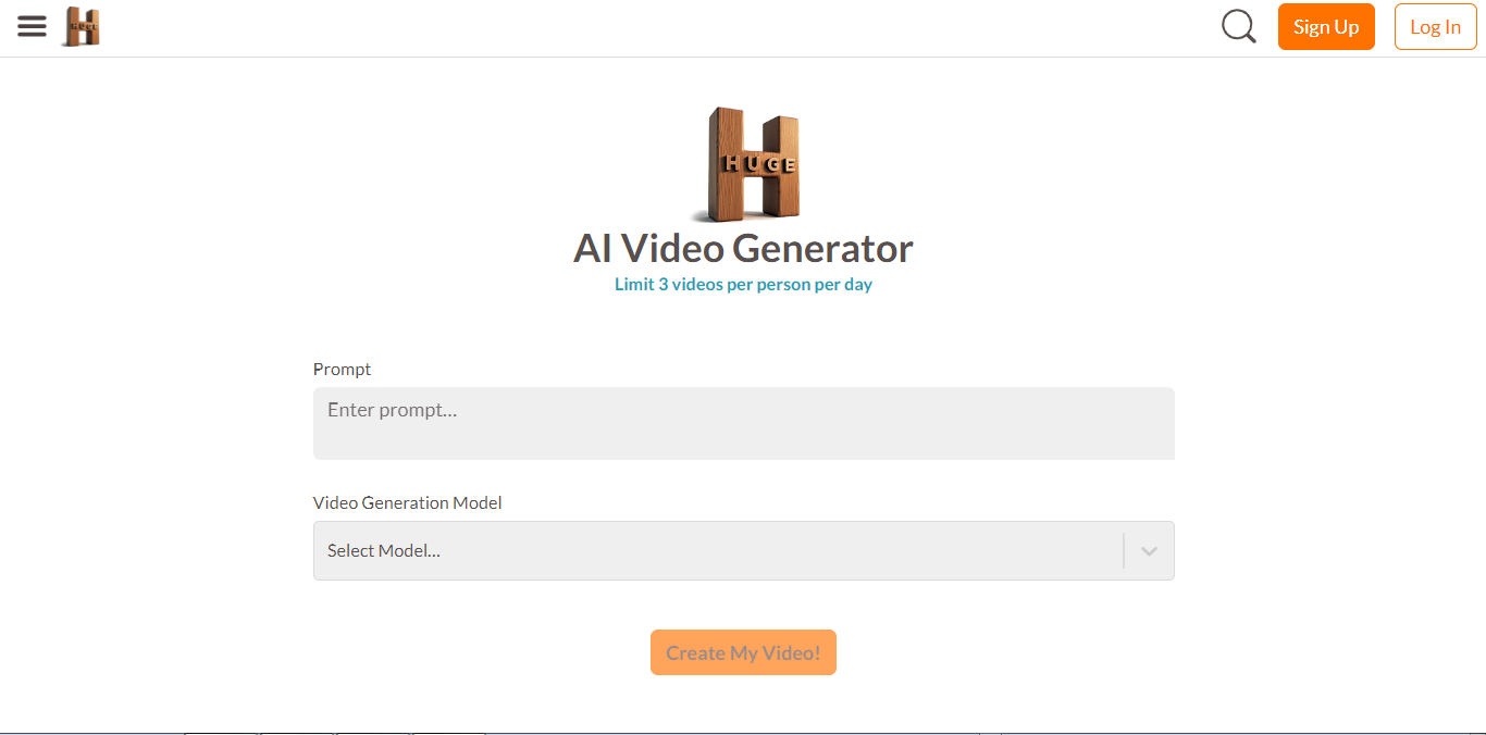 Интерфейс Huge AI