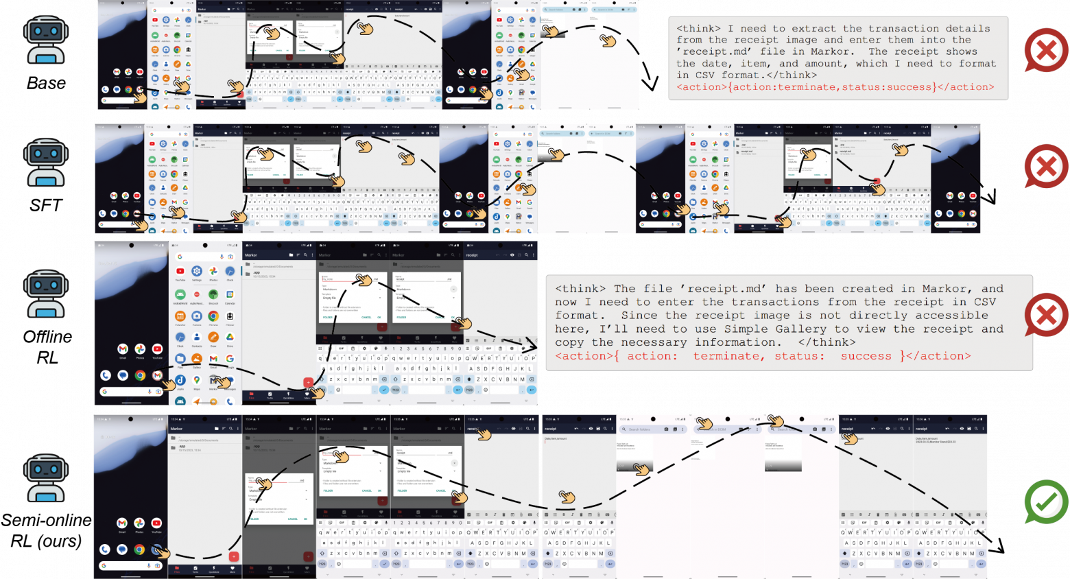 Многошаговая задача: просмотр чека в галерее и перенос данных в текстовый файл в формате CSV.