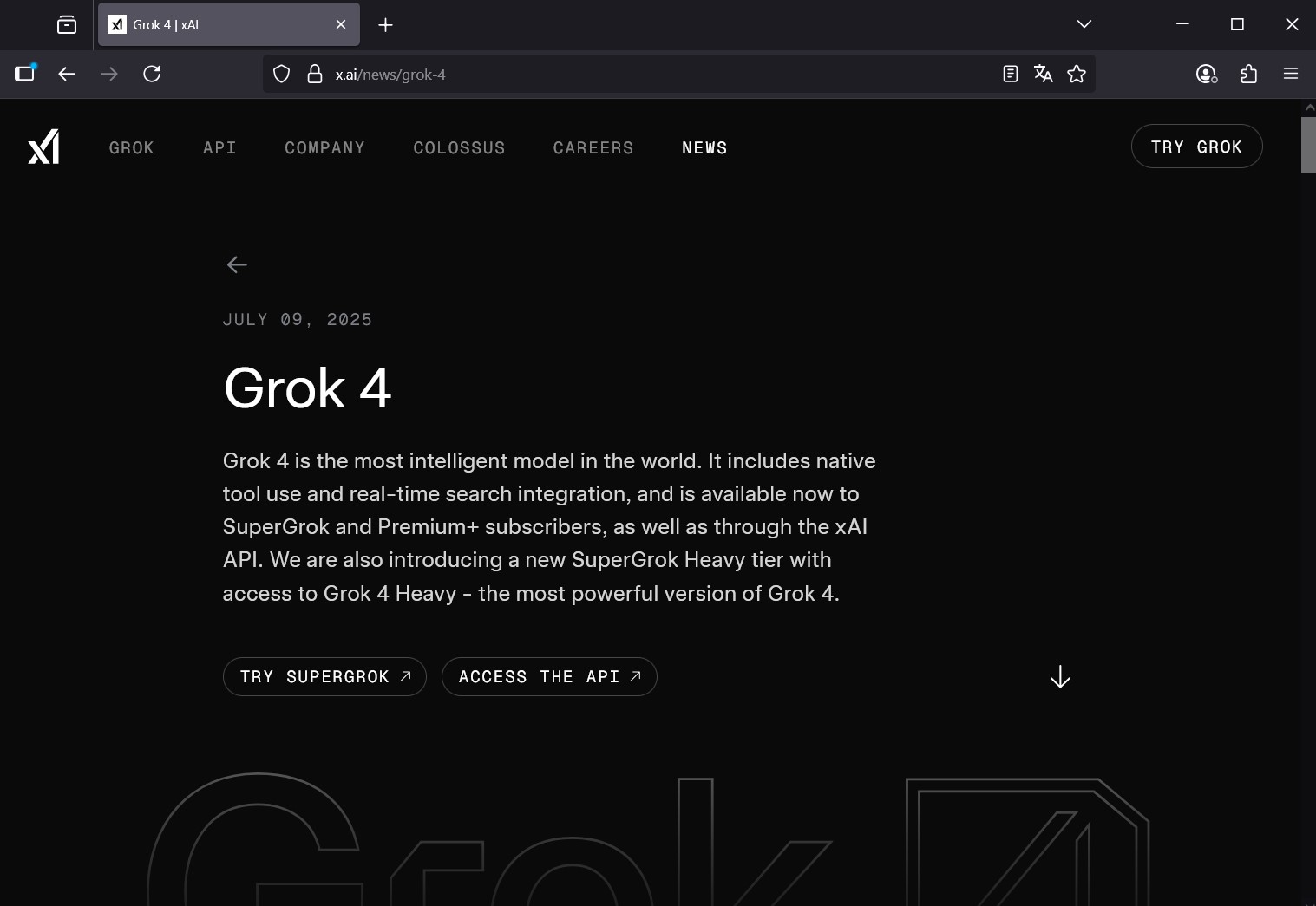 https://x.ai/news/grok-4