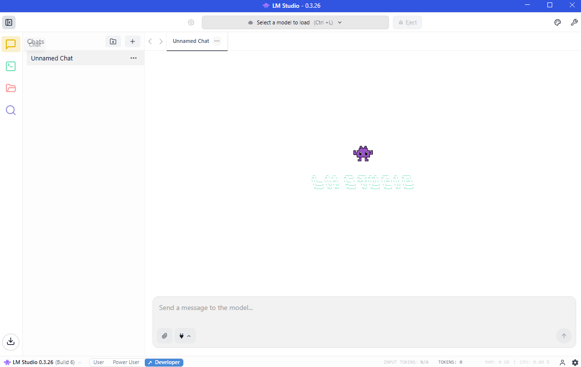 Графический интерфейс LM Studio