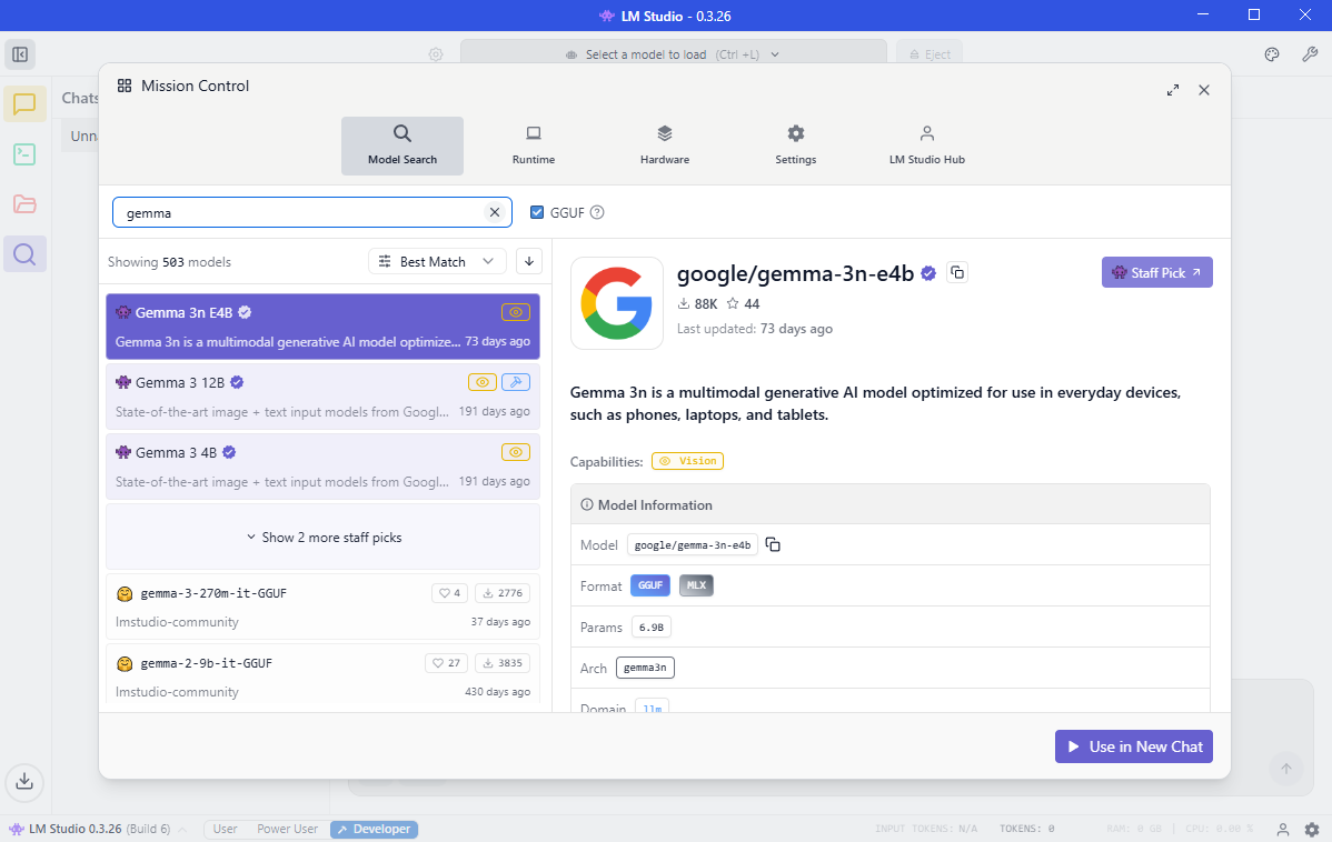 Выбираем нужную нам модель из Hugging Face