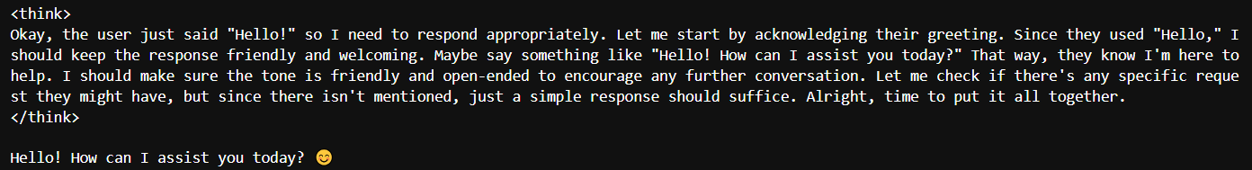 Ответ модели