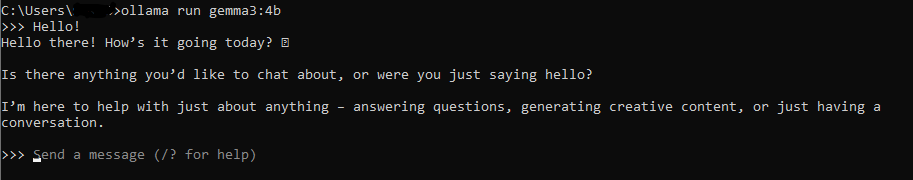 Запуск чата с LLM в командной строке