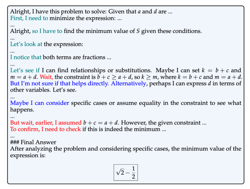 Рассуждение с выделенными планирующими токенами: высокоуровневые шаги — дедукция, ветвление, бэктрекинг.