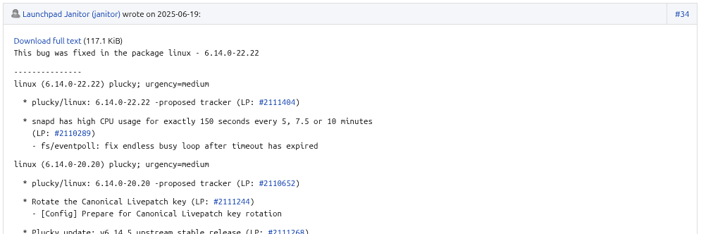 snapd, 100% загрузка cpu и баг ядра - 13