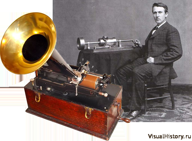 Фонограф Томаса Эдисона. Источник.