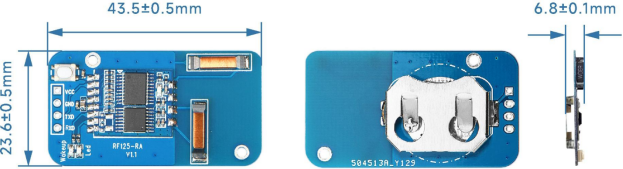 Габаритный чертеж модуля RF125-RA