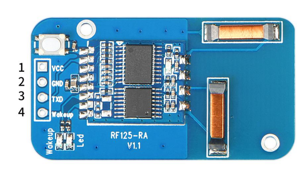 Схема расположения выводов модуля RF125-RA