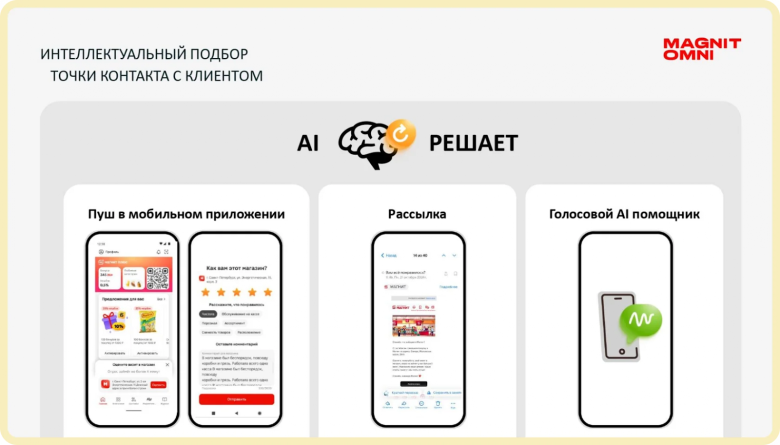 Обновлённая система сбора отзывов в Магнит OMNI