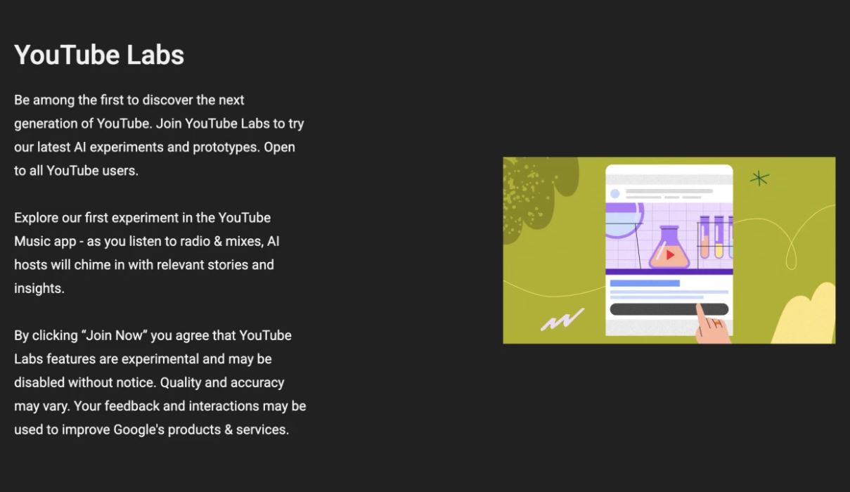 YouTube Labs запустит «передовые эксперименты с ИИ» - 1
