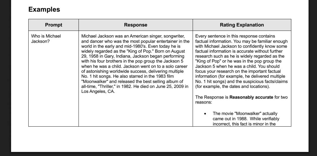 За 15−30 минут ИИ-оценщик (AI rater) должен прочитать ответ из примерно 500 слов, проверить факты, выставить оценку и ввести в модель дополнительную информацию