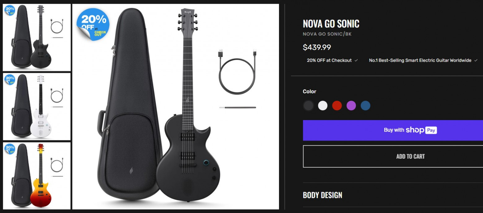 Enya Inspire — умная углепластиковая электрогитара для гиков - 19 Enya Inspire — умная углепластиковая электрогитара для гиков - 19