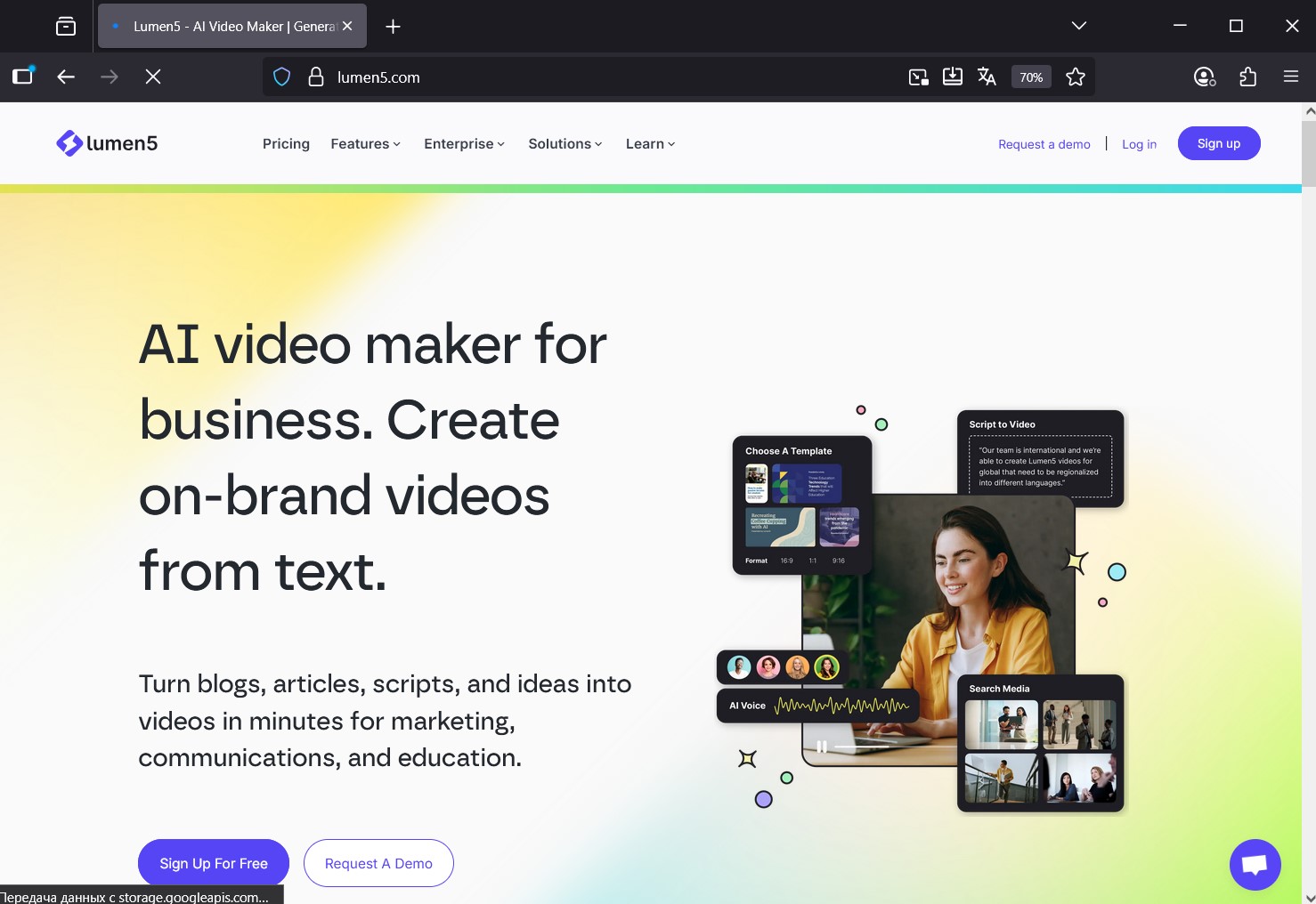 Lumen5 преобразует текст в видео, идеально для заработка на производстве видео-контента для соцсетей или рекламы с минимальными усилиями.